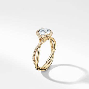 DY Lanai Engagement Ring in 18K Yellow Gold, Round