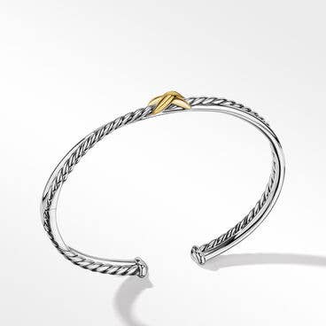 Petite X Center Station Bracelet with 18K Yellow Gold