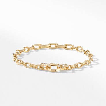 Stax Chain Bracelet in 18K Yellow Gold with Pavé Diamonds