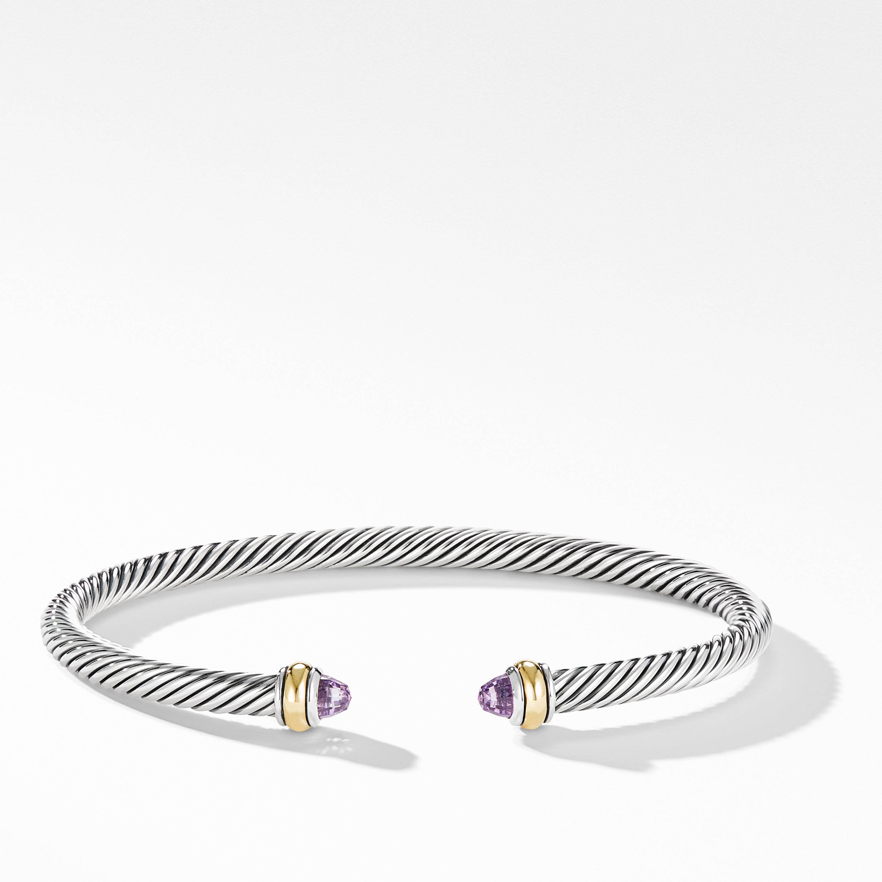 Cable Classic Collection® Bracelet with Amethyst and 18K Yellow Gold