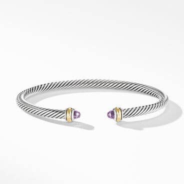 Cable Classics Color Bracelet with Amethyst and 18K Yellow Gold