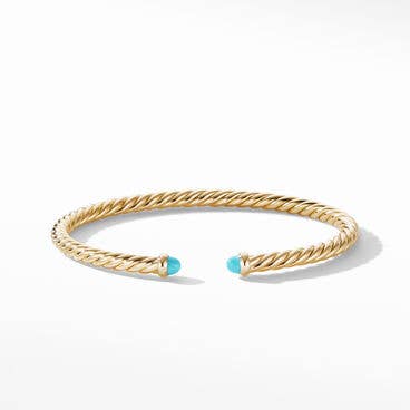 Cablespira® Bracelet in 18K Yellow Gold with Turquoise