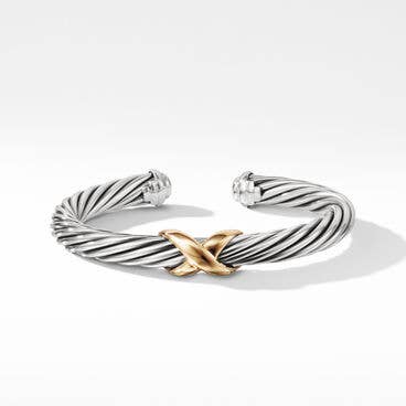 X Station Bracelet in Sterling Silver with 14K Yellow Gold