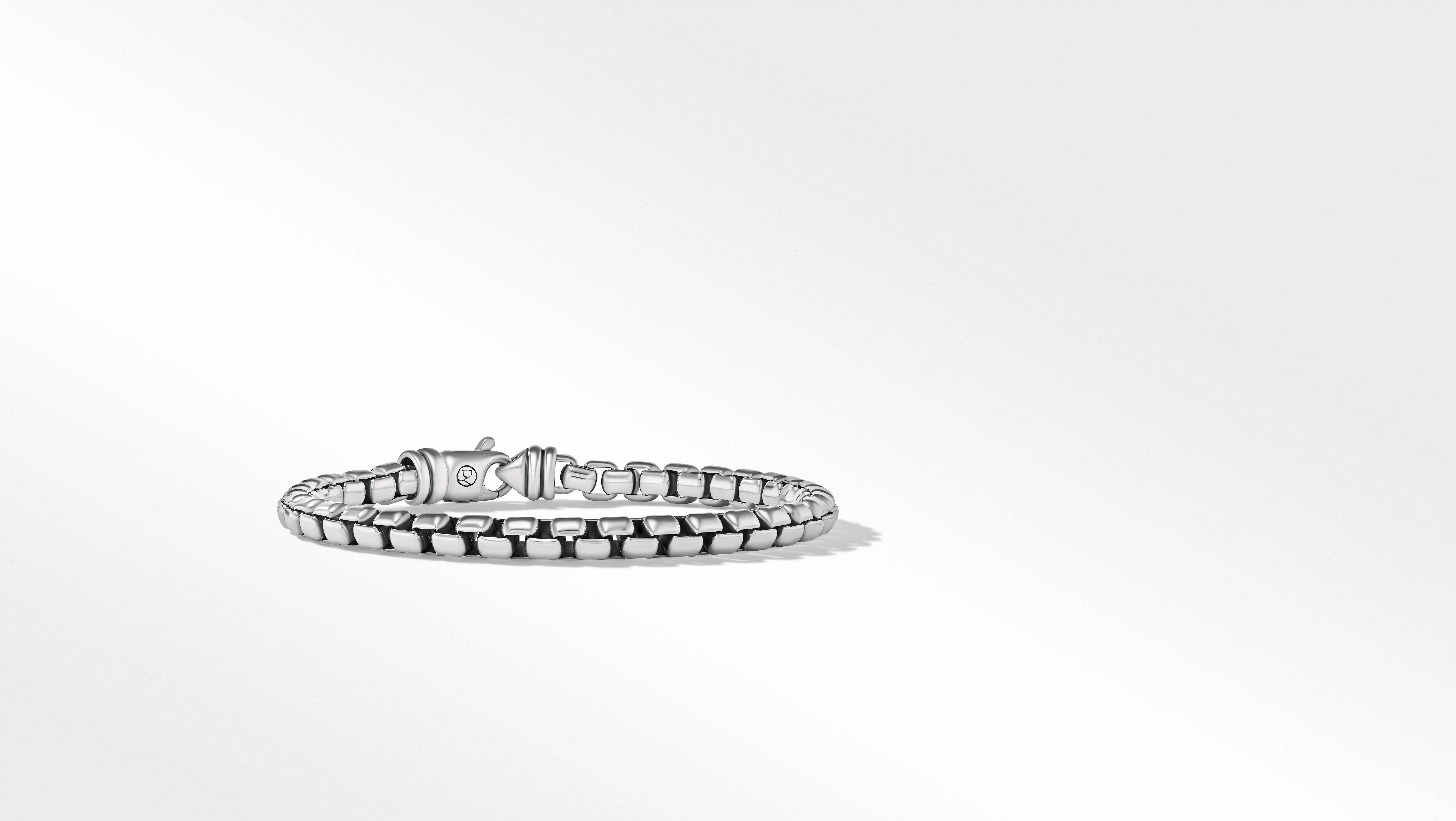 Box Chain Bracelet in Sterling Silver