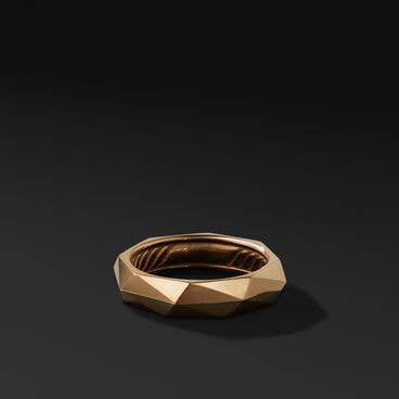 Faceted Band Ring in 18K Yellow Gold
