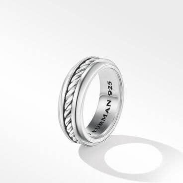 Cable Inset Band Ring