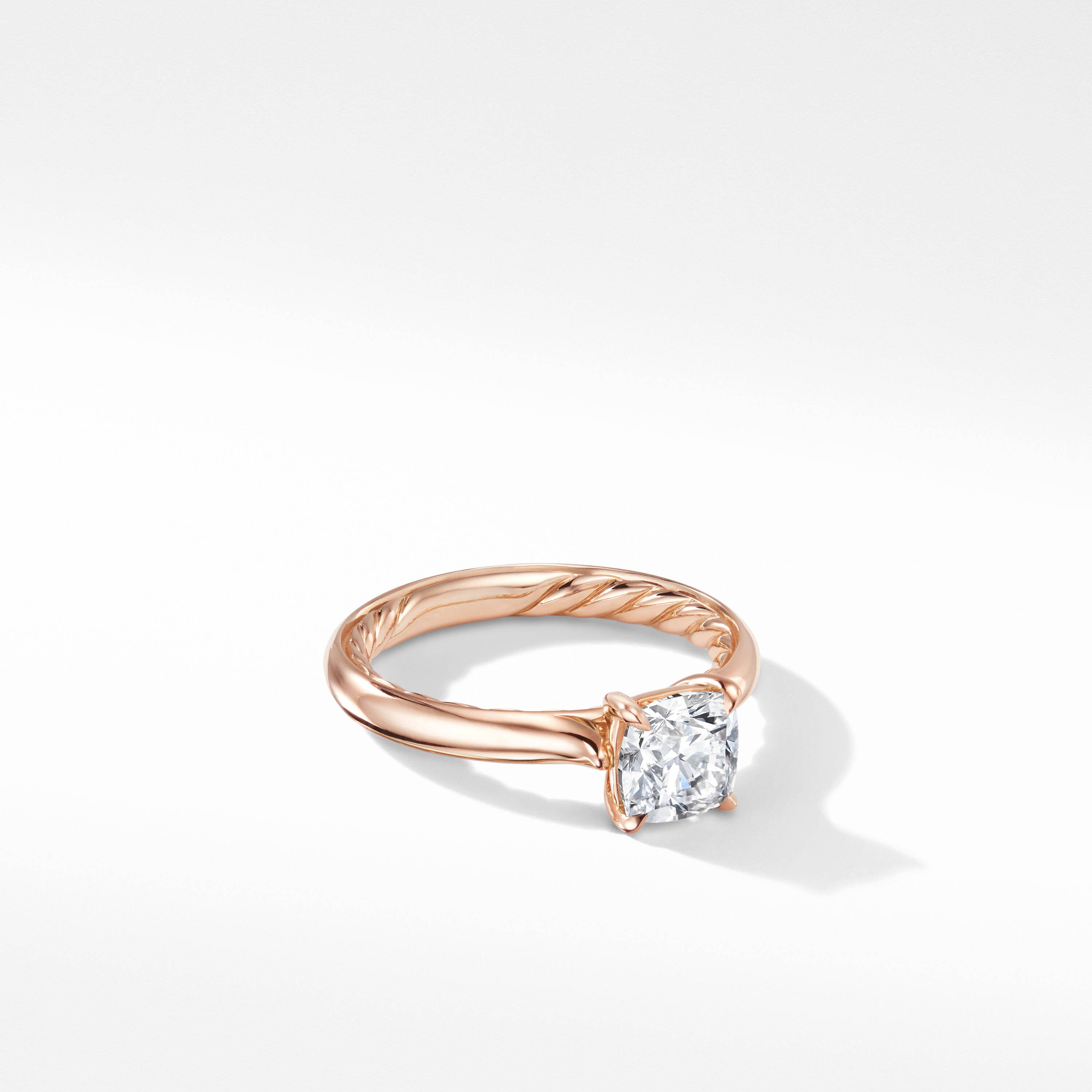 DY Eden Engagement Ring in 18K Rose Gold, Cushion