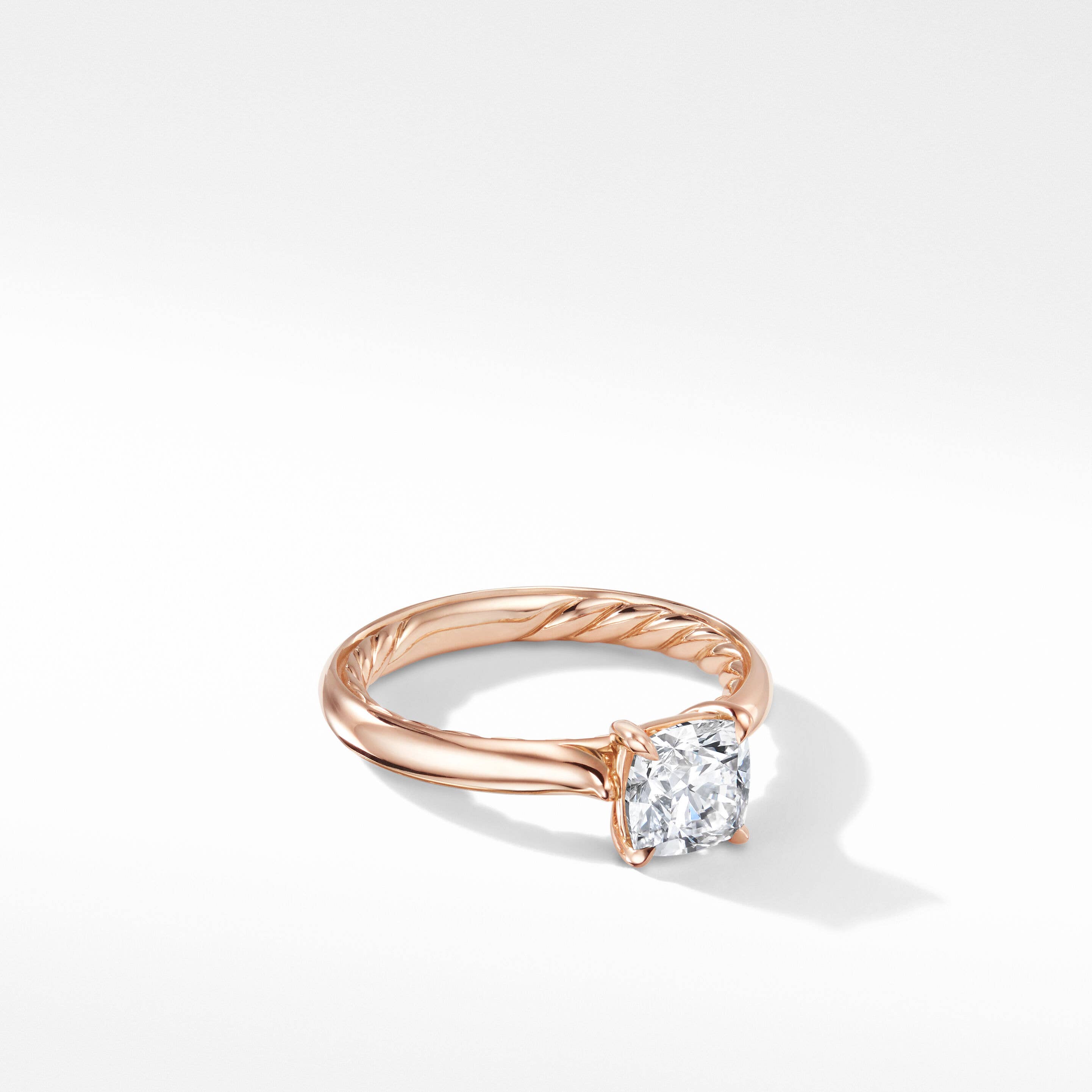 DY Eden Engagement Ring in 18K Rose Gold, Cushion