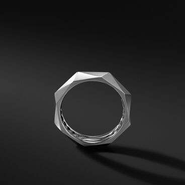 Faceted Band Ring in Platinum
