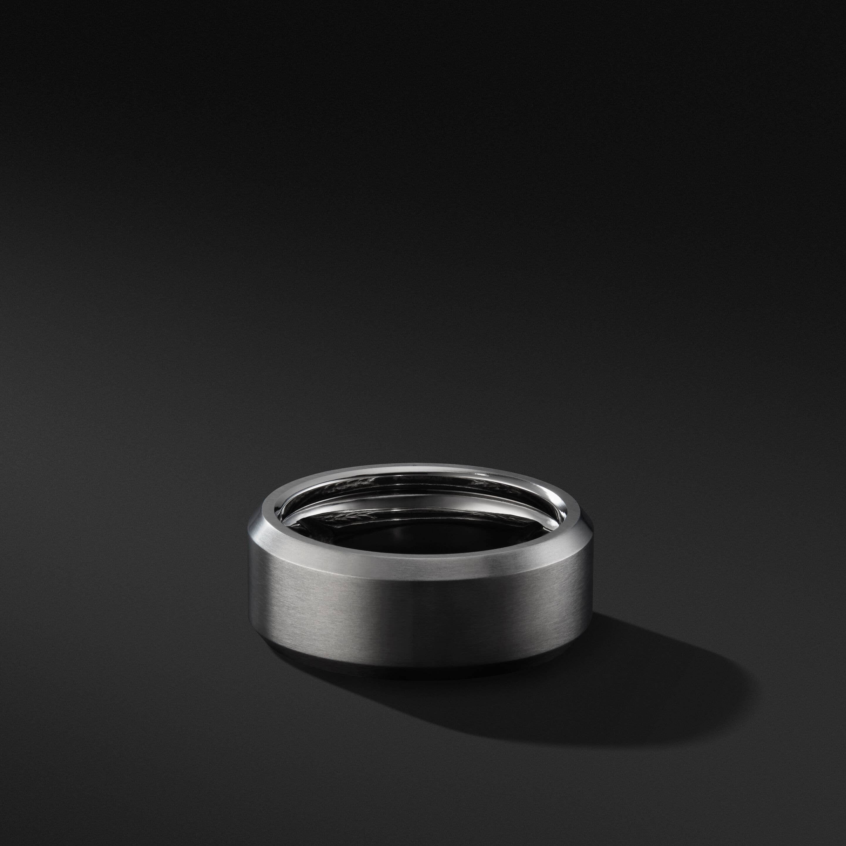 Streamline® Beveled Band Ring in Grey Titanium