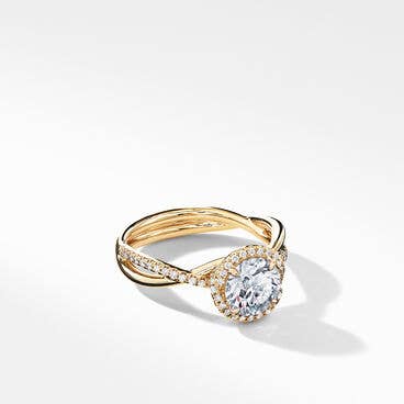 DY Lanai Engagement Ring in 18K Yellow Gold, Round