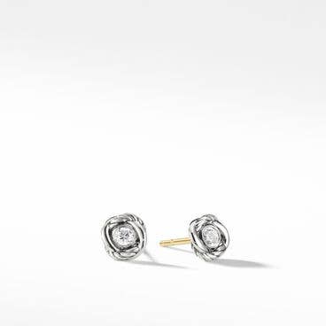 Infinity Stud Earrings with Diamonds