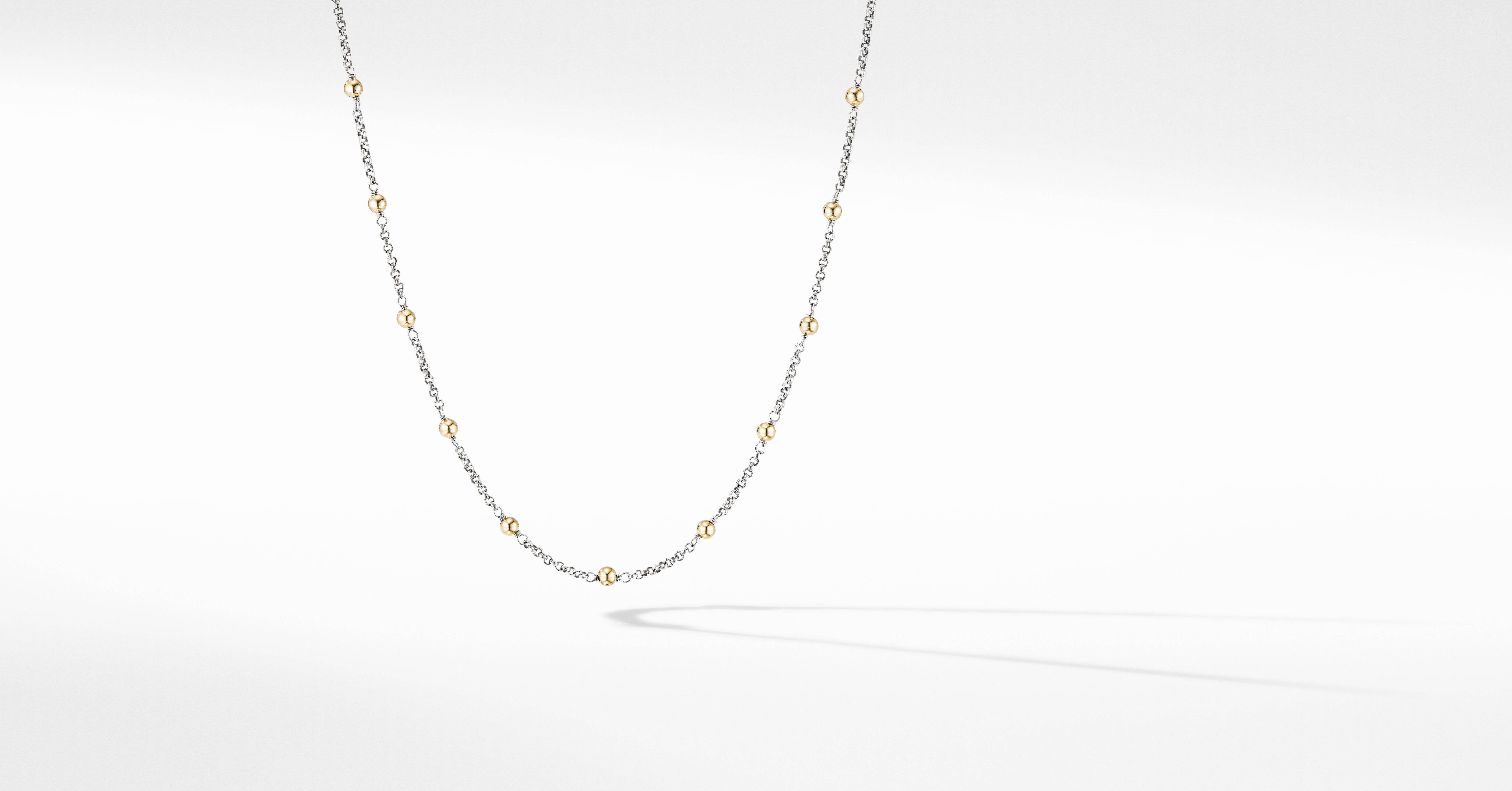 Chain Necklace with 18K Yellow Gold Domes