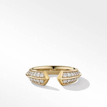 Roman Band Ring in 18K Yellow Gold, 7.5mm
