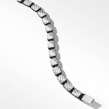 Sculpted Cable Woven Tile Bracelet in Sterling Silver