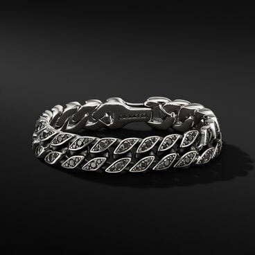 Curb Chain Bracelet with Pavé Black Diamonds