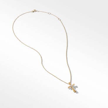 Angelika™ Cross Necklace in 18K Yellow Gold with Pavé Diamonds