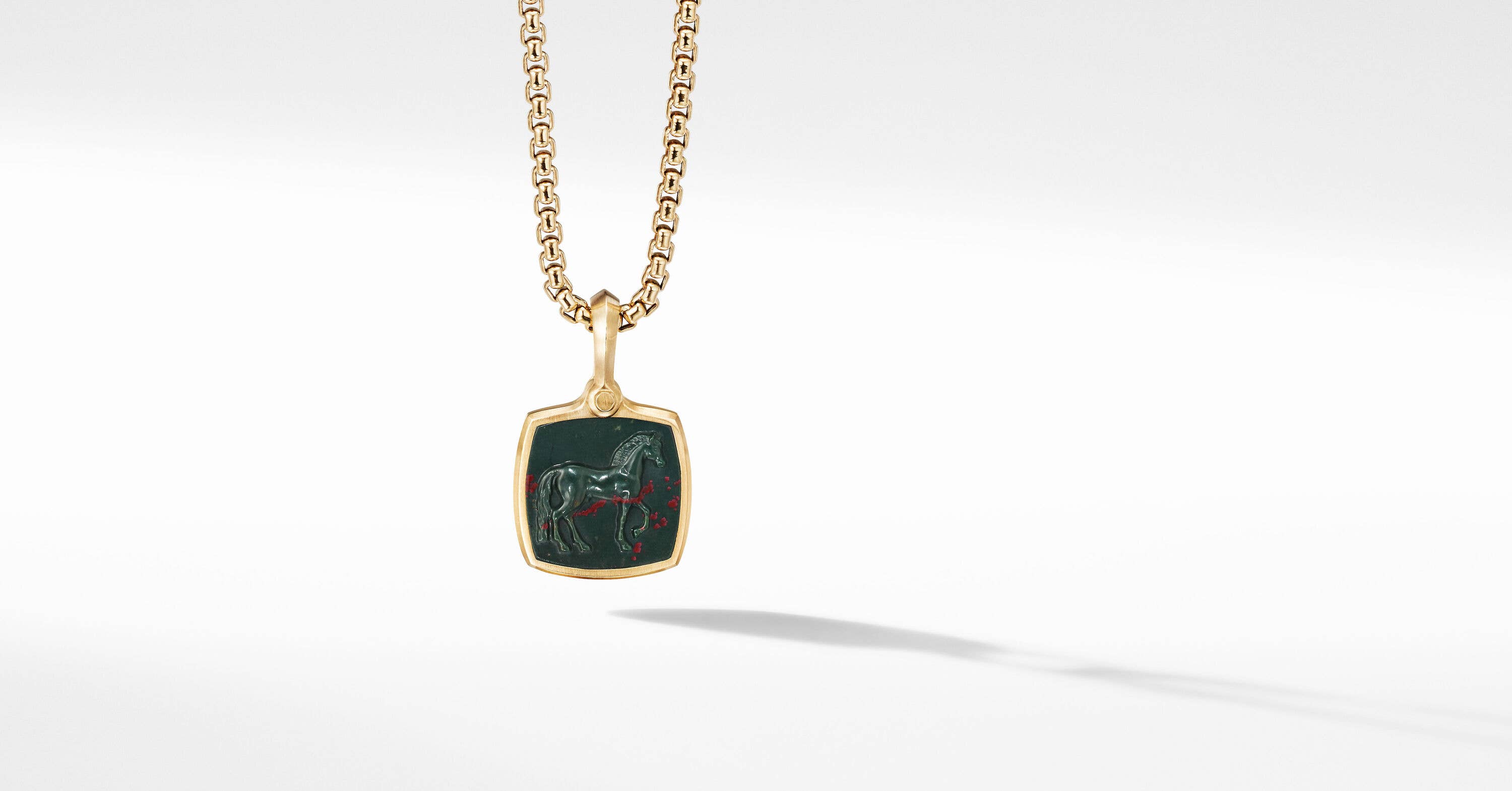 David Yurman Petrvs® Horse Amulet In 18k Yellow Gold With Bloodstone Big Apple Buddy