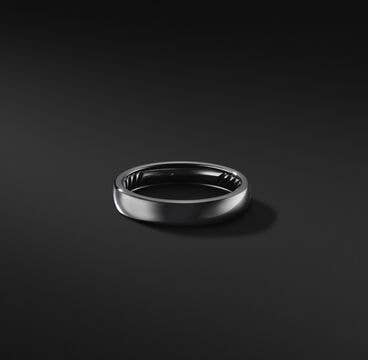 DY Classic Band Ring in Black Titanium