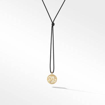 DY Elements® Chicago Pendant Necklace in 18K Yellow Gold with Diamonds