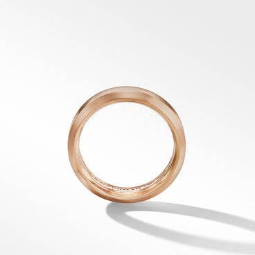 Beveled Band Ring in 18K Rose Gold