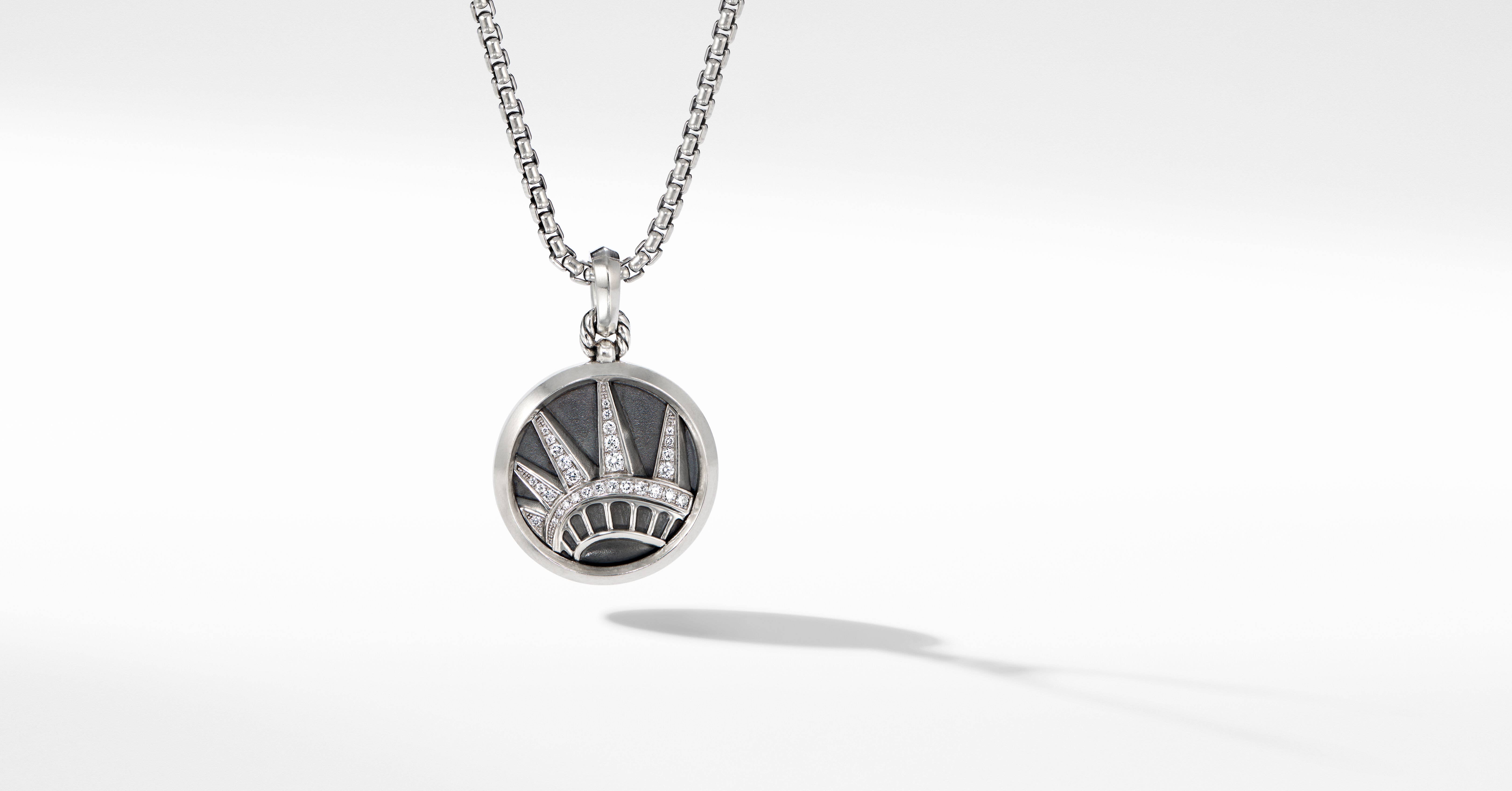 NYC Statue of Liberty Amulet with Pavé 