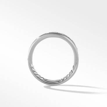 DY Eden Partway Alternating Diamond Band Ring in Platinum