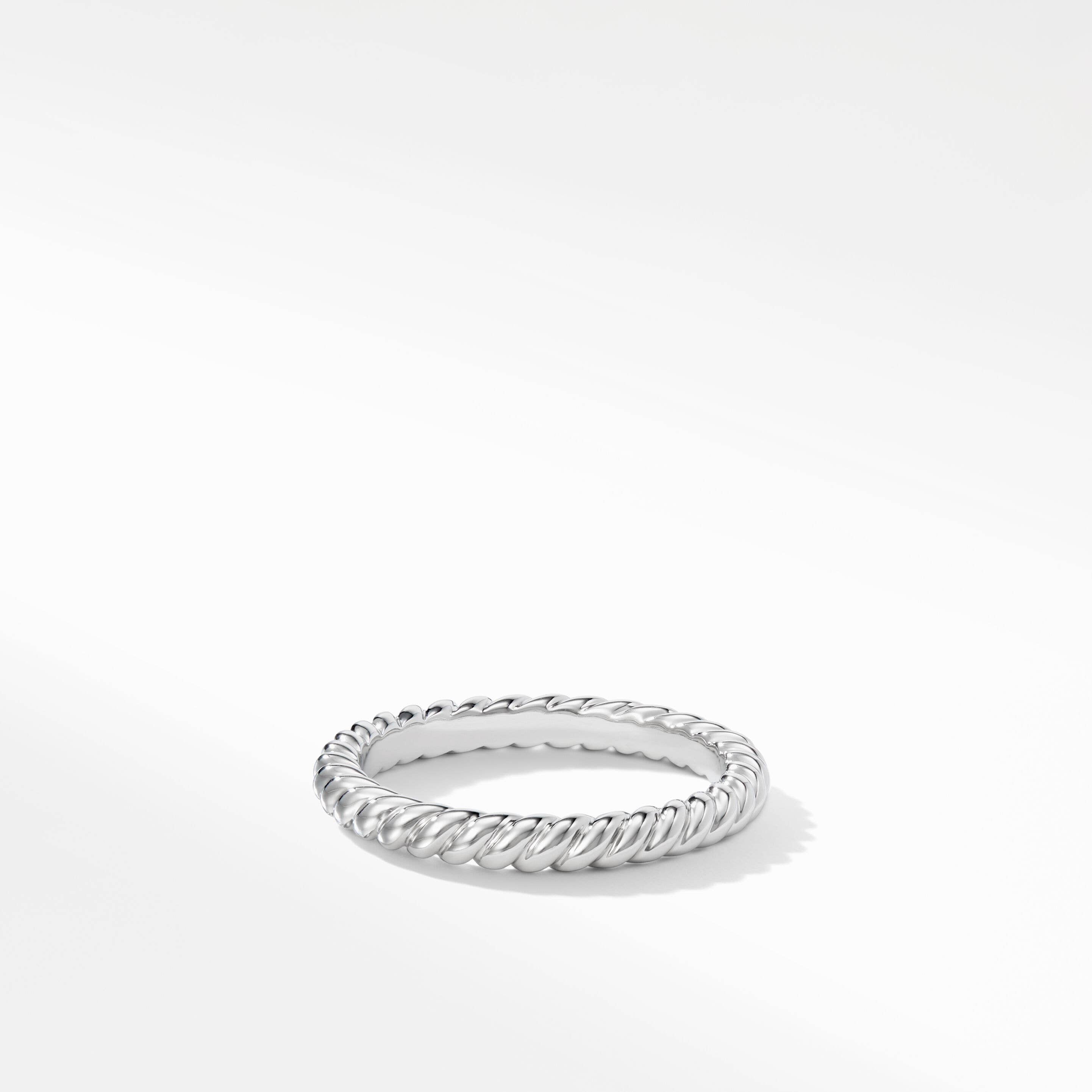 DY Unity Cable Band Ring in Platinum