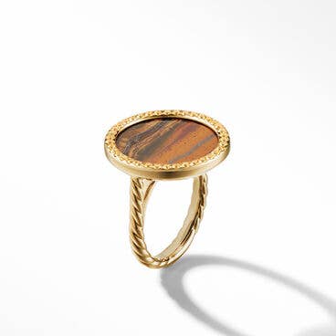 DY Elements Ring in 18K Yellow Gold with Pavé, 21mm