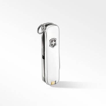 Exotic Stone Swiss Army® Knife in Sterling Silver with Black Onyx