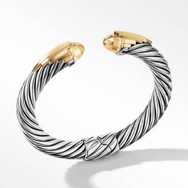 Empire Cable Bracelet with 18K Yellow Gold Domes
