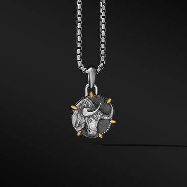 Taurus Amulet with 18K Yellow Gold