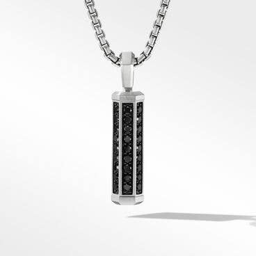 Hex Amulet in Sterling Silver with Pavé Black Diamonds
