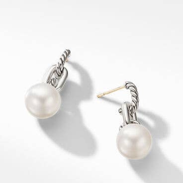 DY Madison® Pearl Chain Drop Earrings in Sterling Silver
