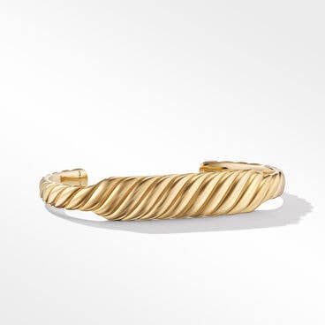 Sculpted Cable Contour Bracelet in 18K Yellow Gold