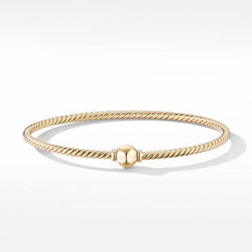 Solari Center Station Bracelet in 18K Yellow Gold with Gold Dome