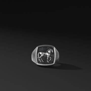 Petrvs® Horse Pinky Ring in Sterling Silver