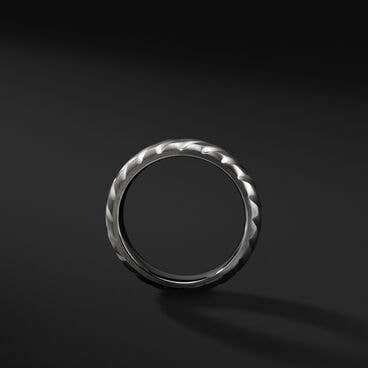 Modern Cable Band Ring in Grey Titanium