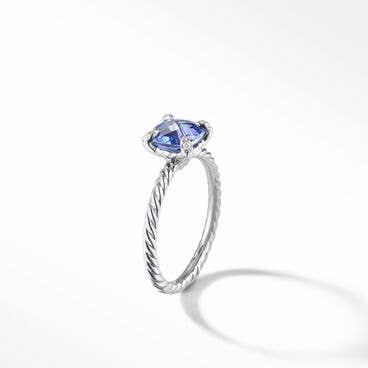 Chatelaine Ring in 18K White Gold with Diamonds, 7mm