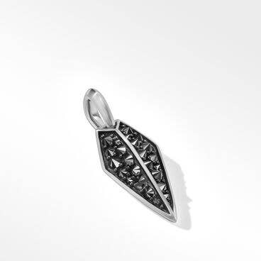 Streamline® Amulet in 18K White Gold with Reverse Set Pavé Black Diamonds
