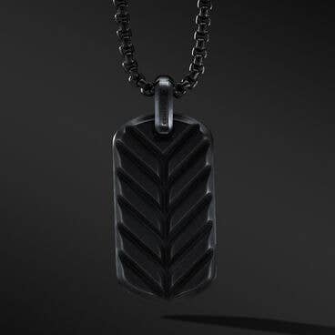 Streamline® Pavé Tag in Black Titanium with Black Diamonds