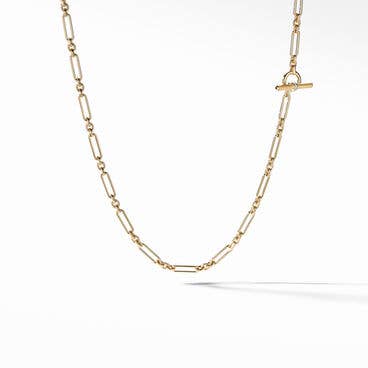 Lexington Chain Necklace in 18K Yellow Gold with Diamonds, 4.5mm