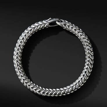Chevron Bead Bracelet in Sterling Silver