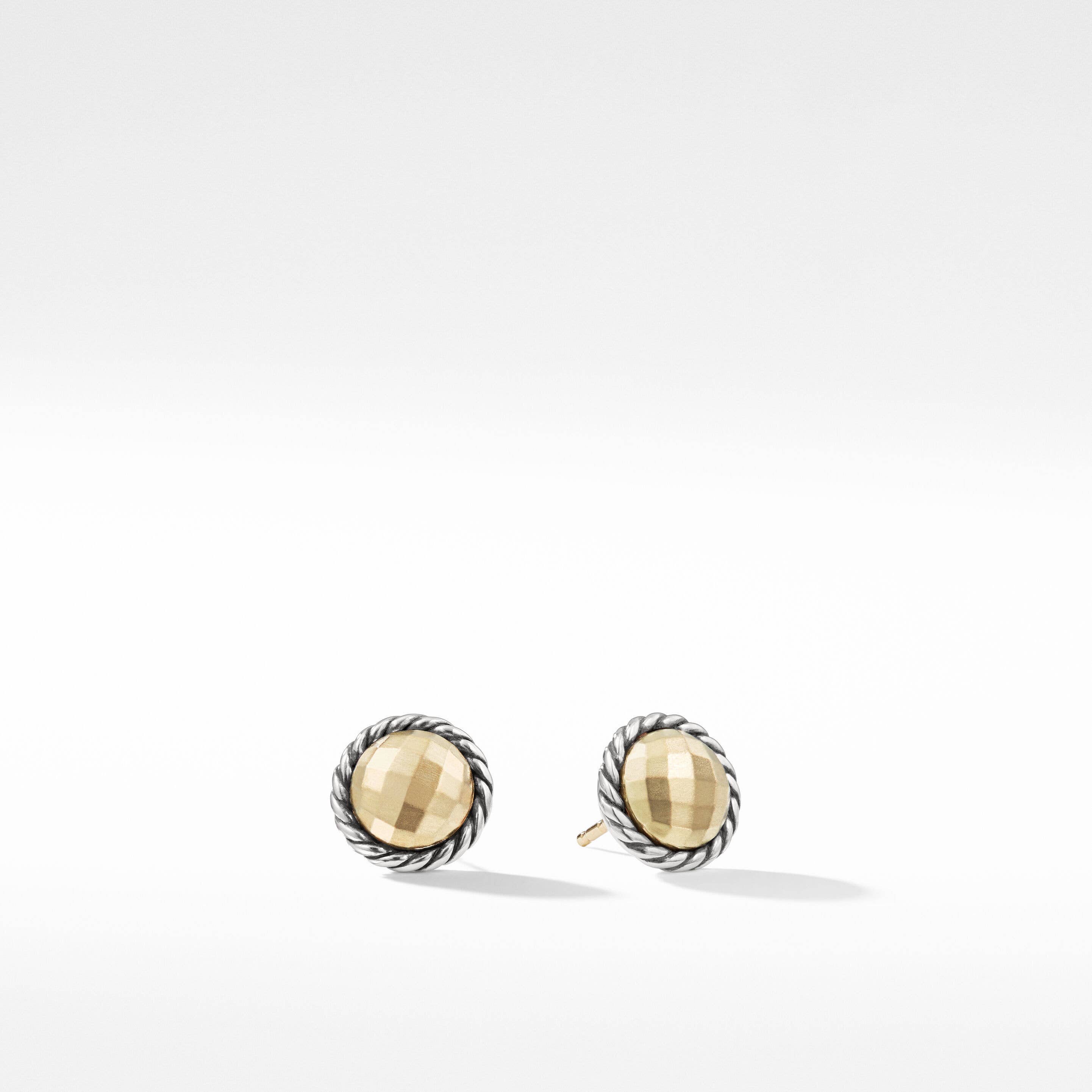 Petite Chatelaine® Stud Earrings with 18K Yellow Gold Domes