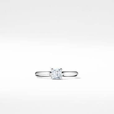 DY Eden Petite Engagement Ring in Platinum, Cushion
