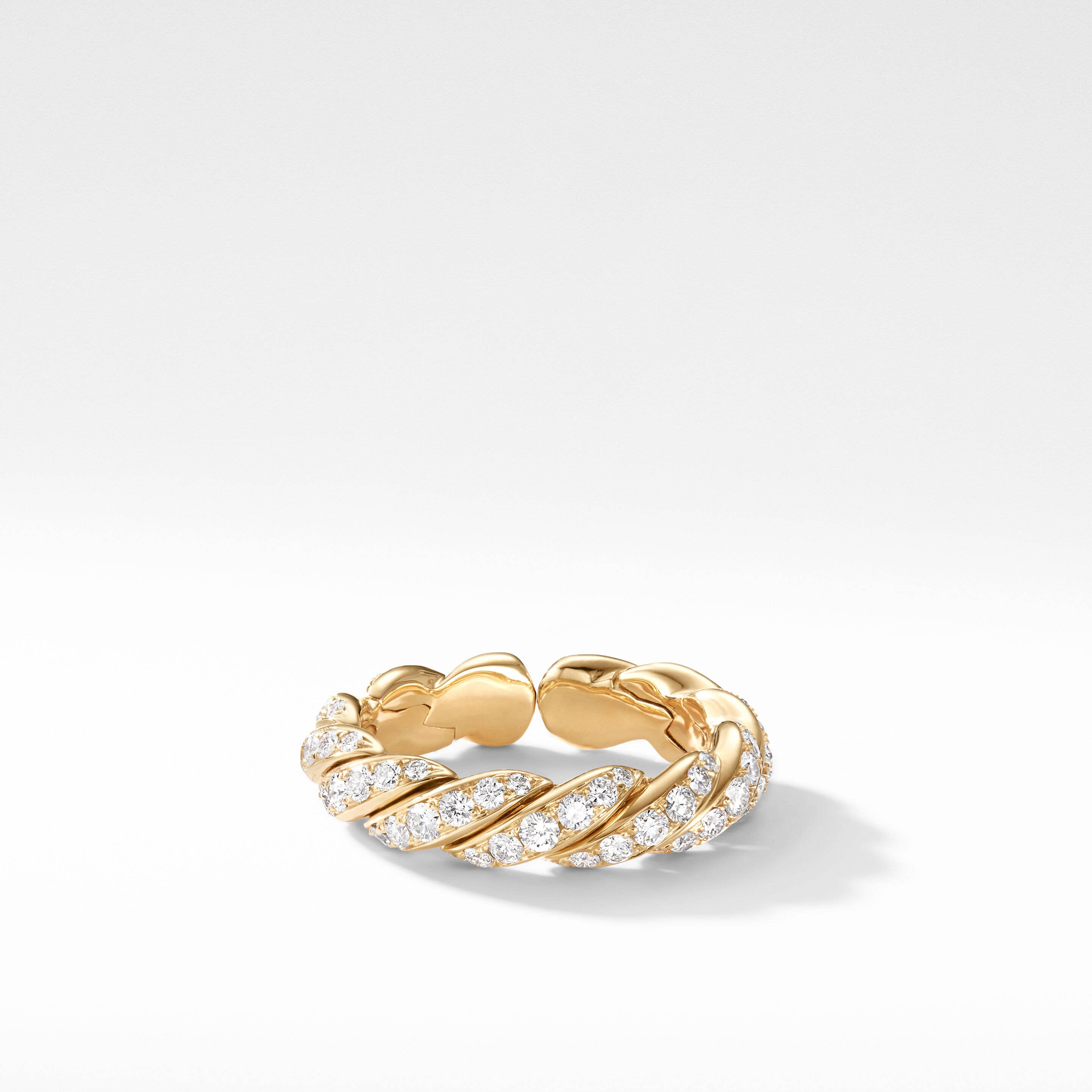 Pavéflex Band Ring in 18K Yellow Gold with Diamonds