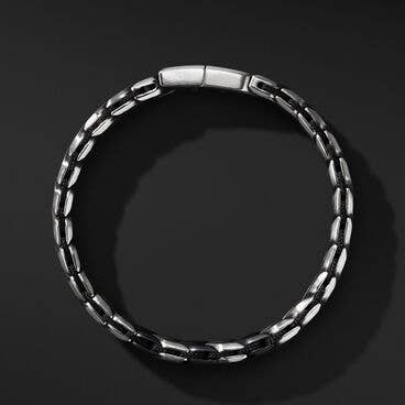 Chevron Woven Bracelet with Black Titanium