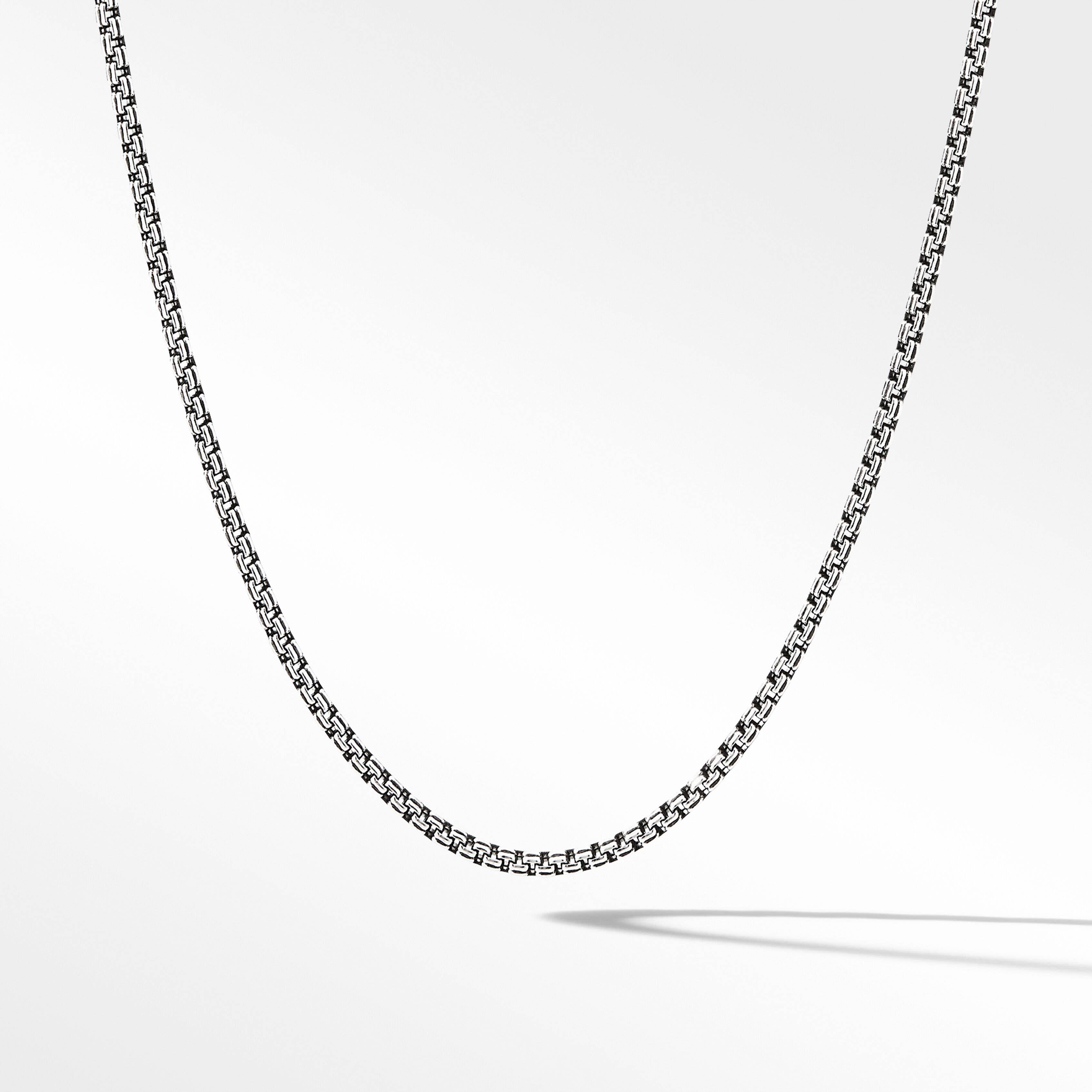 Double Box Chain Necklace in Sterling Silver, 2.6mm