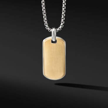 Streamline® Tag in Sterling Silver with 18K Yellow Gold