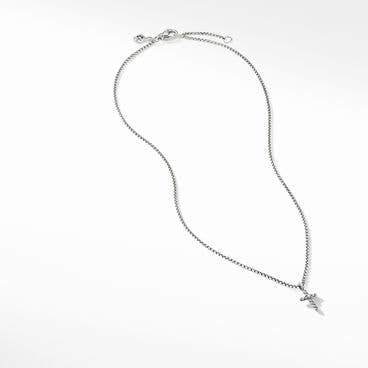 Cable Collectibles® Kids Cross Necklace in Sterling Silver with Center Diamond